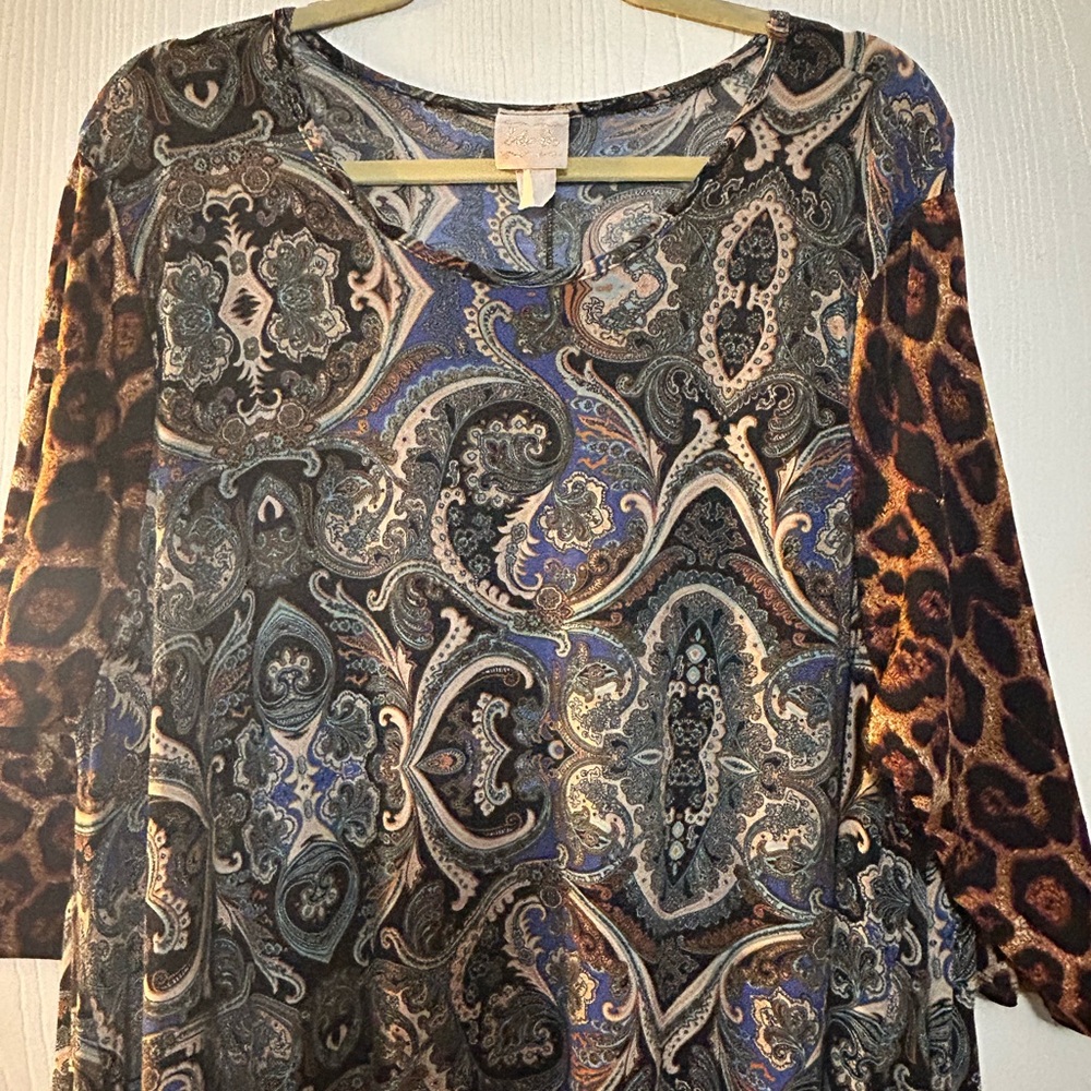 Zadie B’s Chic Paisley and Leopard Maxi Dress